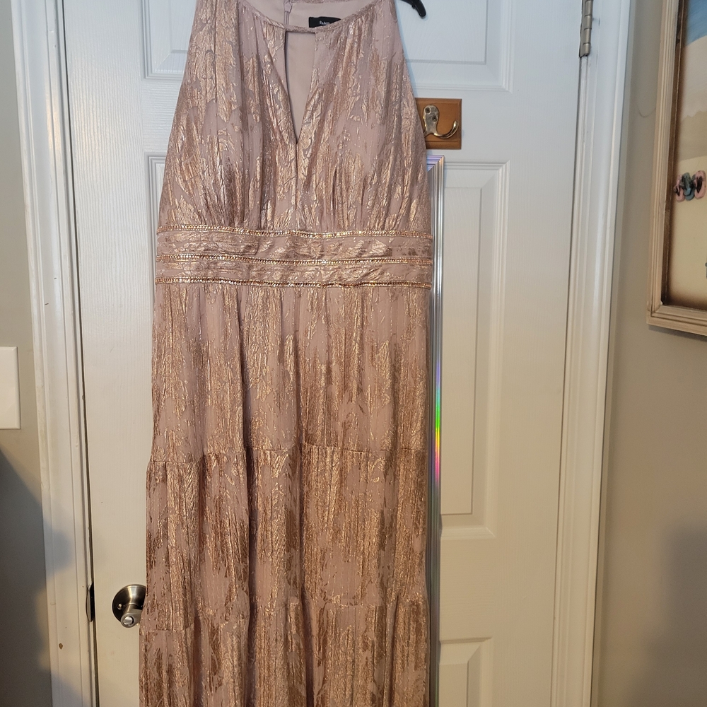 Elegant Rose Gold Evening Gown